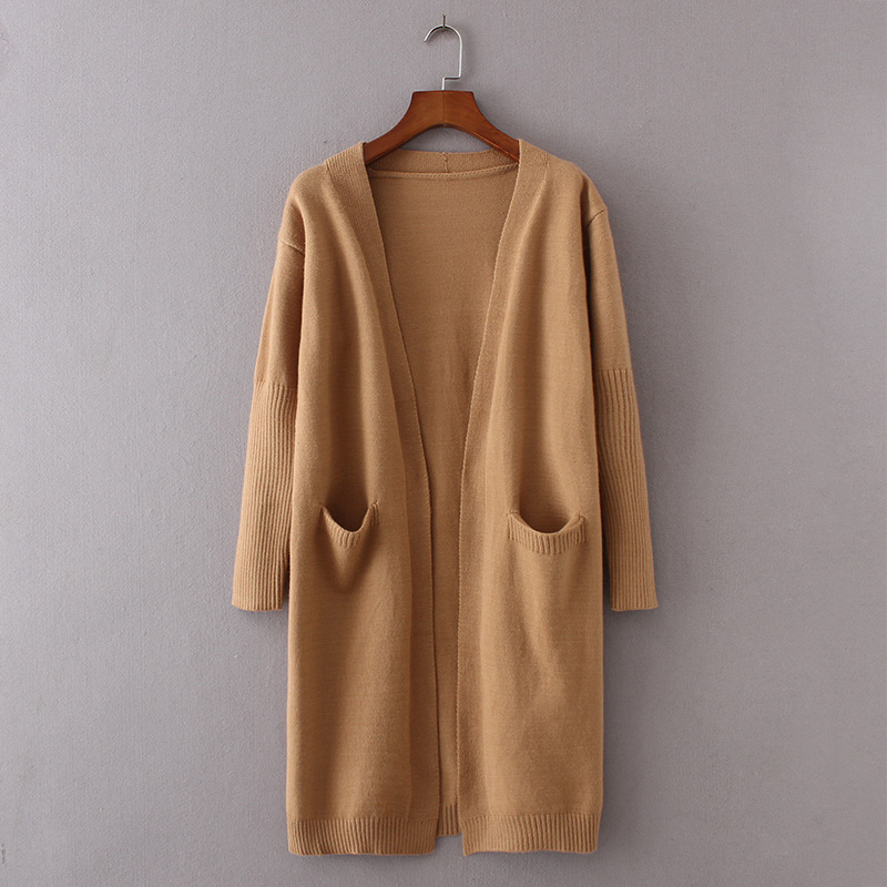 Áo khoác len cardigan dáng dài, 2 túi trước xinh, style Hàn Quốc thanh lịch Ak32