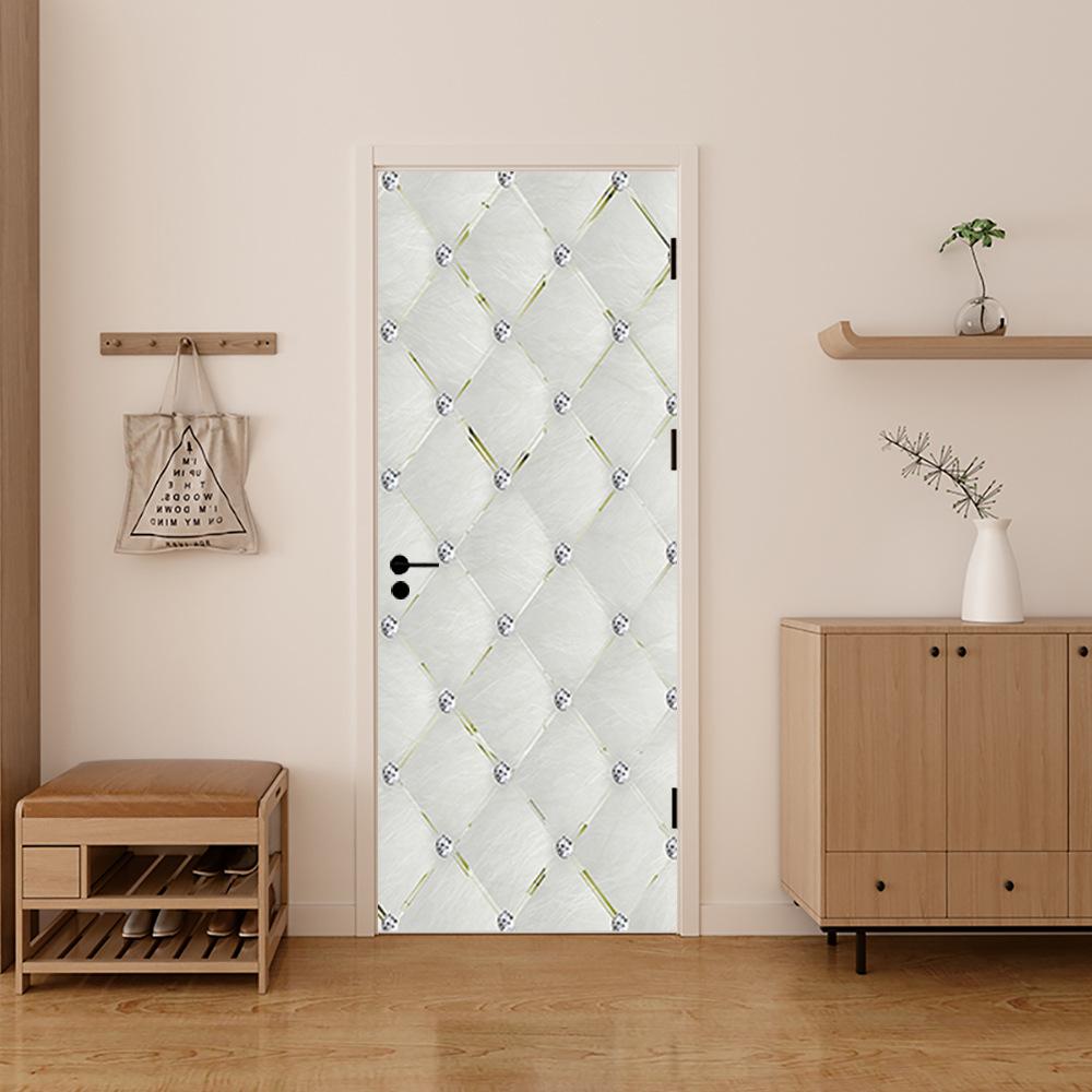Dán Cửa Hiệu Ứng 3D - Dán Cửa - Dán Tường - Dán Tường Cửa Phòng Khách, Nhà Bếp, Phòng Ngủ, Phòng Tắm - Giấy Dán Tường - Chesterfield - 88*200cm