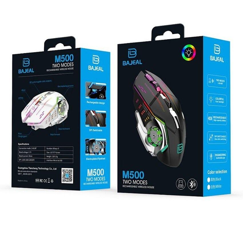 Chuột Máy Tính, Laptop Không Dây Chuyên Game BAJEAL M500 Led RGB