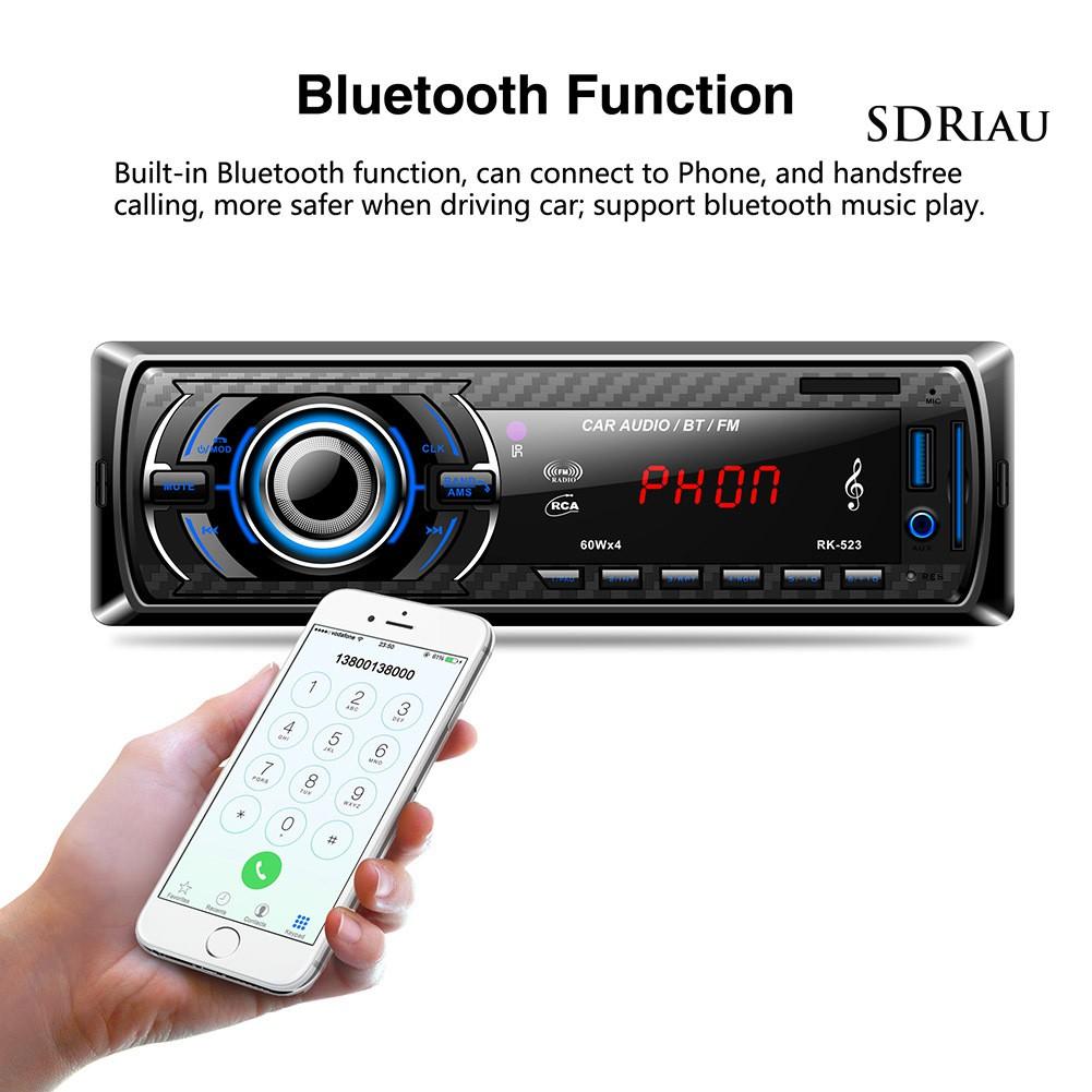 Máy Nghe Nhạc Mp3 Kết Nối Bluetooth Trên Xe Hơi Qcd-523 Kèm Điều Khiển Từ Xa