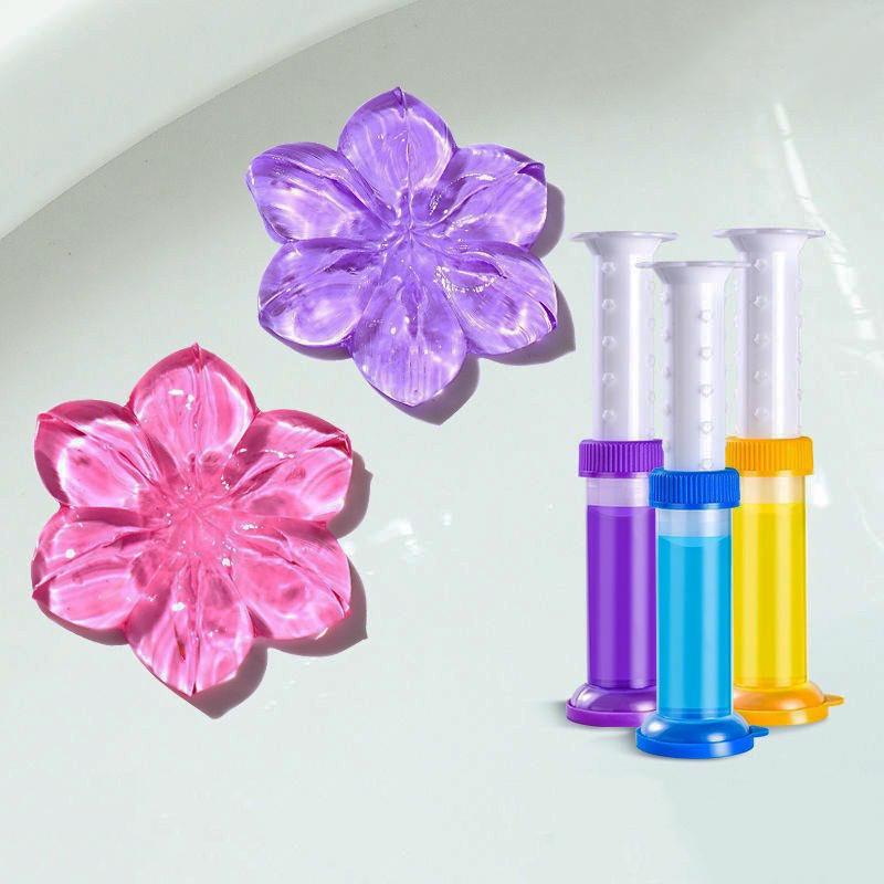 Gel thơm khử mùi diệt khuẩn khử trùng bồn cầu toilet nhà vệ sinh hình bông hoa (GH06)