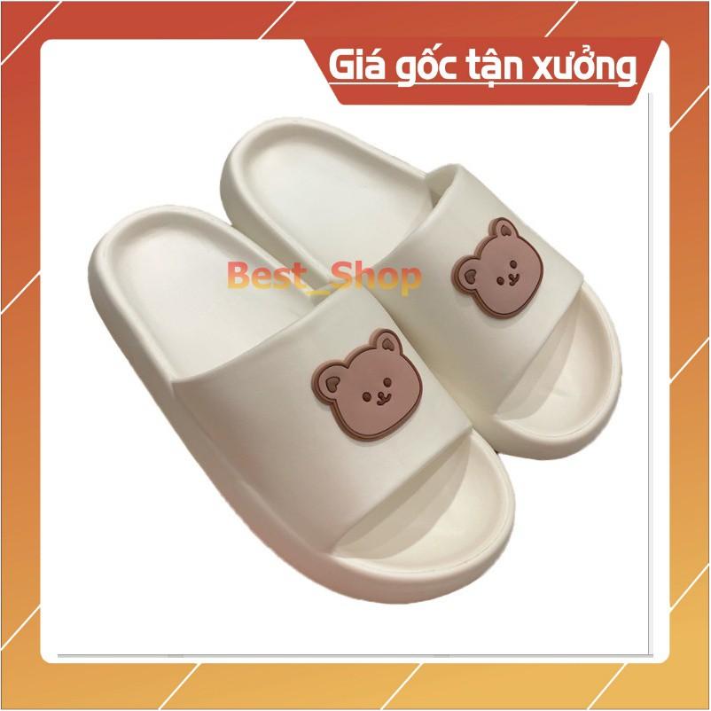 FỎRM NHỎ Dép bánh mì siêu nhẹ HÌNH MẶT GẤU siêu hot - 3 màu