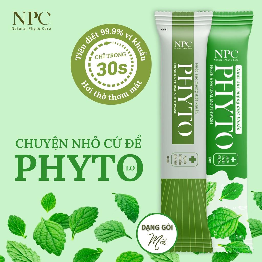 Nước súc miệng làm sạch khoang miệng NPC Phyto vị bạc hà (Combo 3 gói)