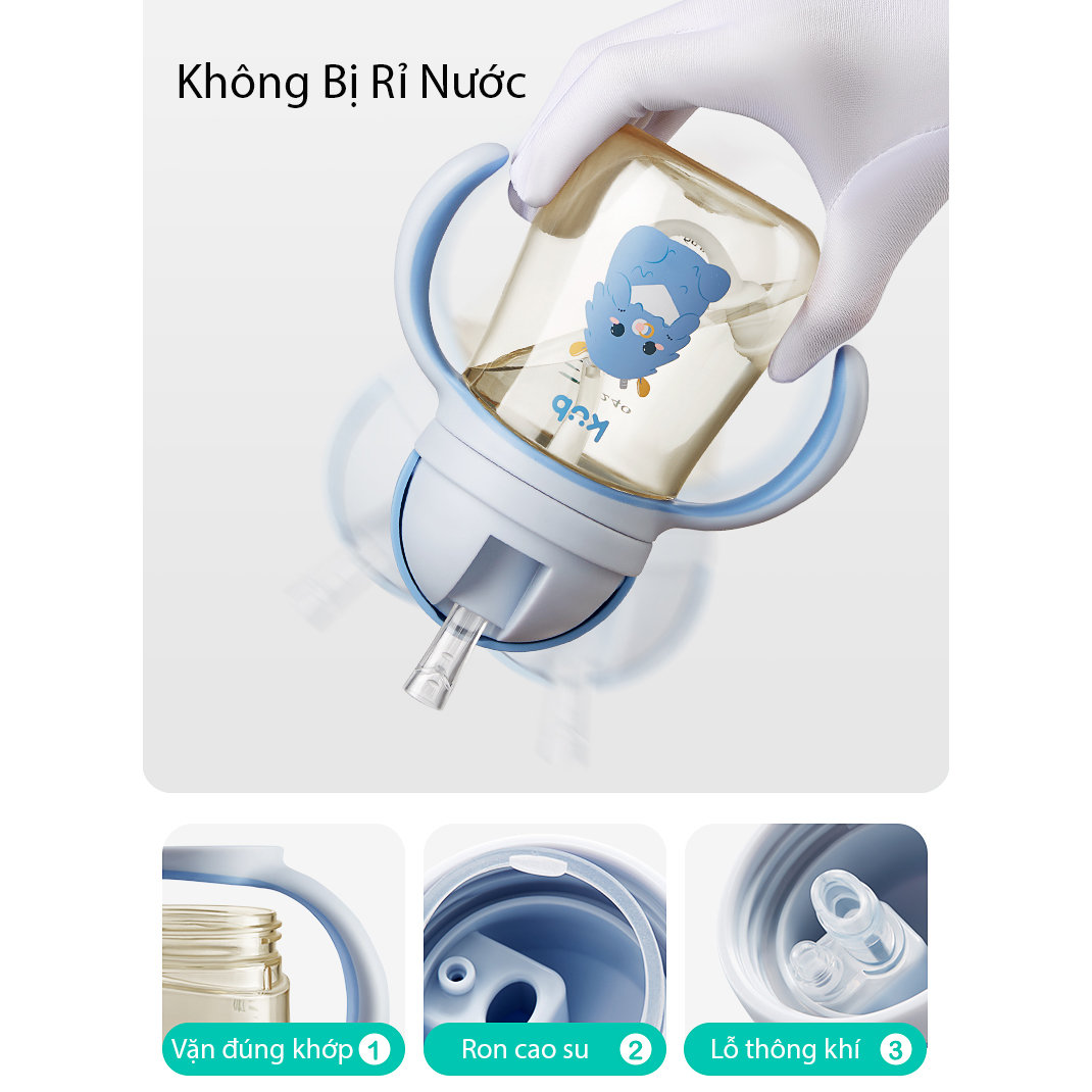 Bình Tập Uống Nước Tritan - Chống Trào Ngược, Uống Mọi Tư Thế, Đã Được Kiểm Định Hợp Quy