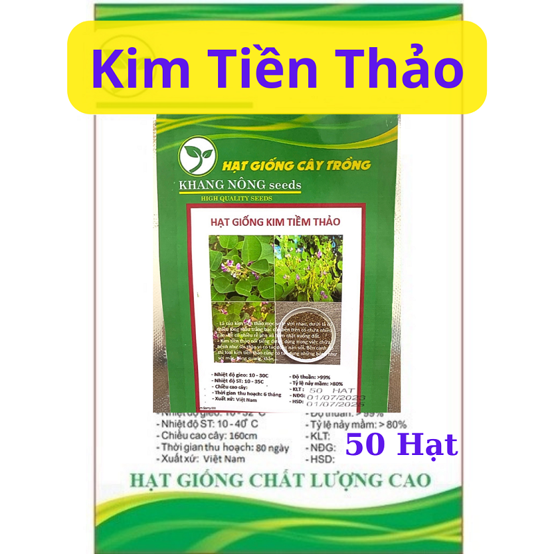 Hạt Giống Kim-Tiền-Thảo - Cây Dược Liệu 4 Mùa Năng Suất - Gói 50 Hạt