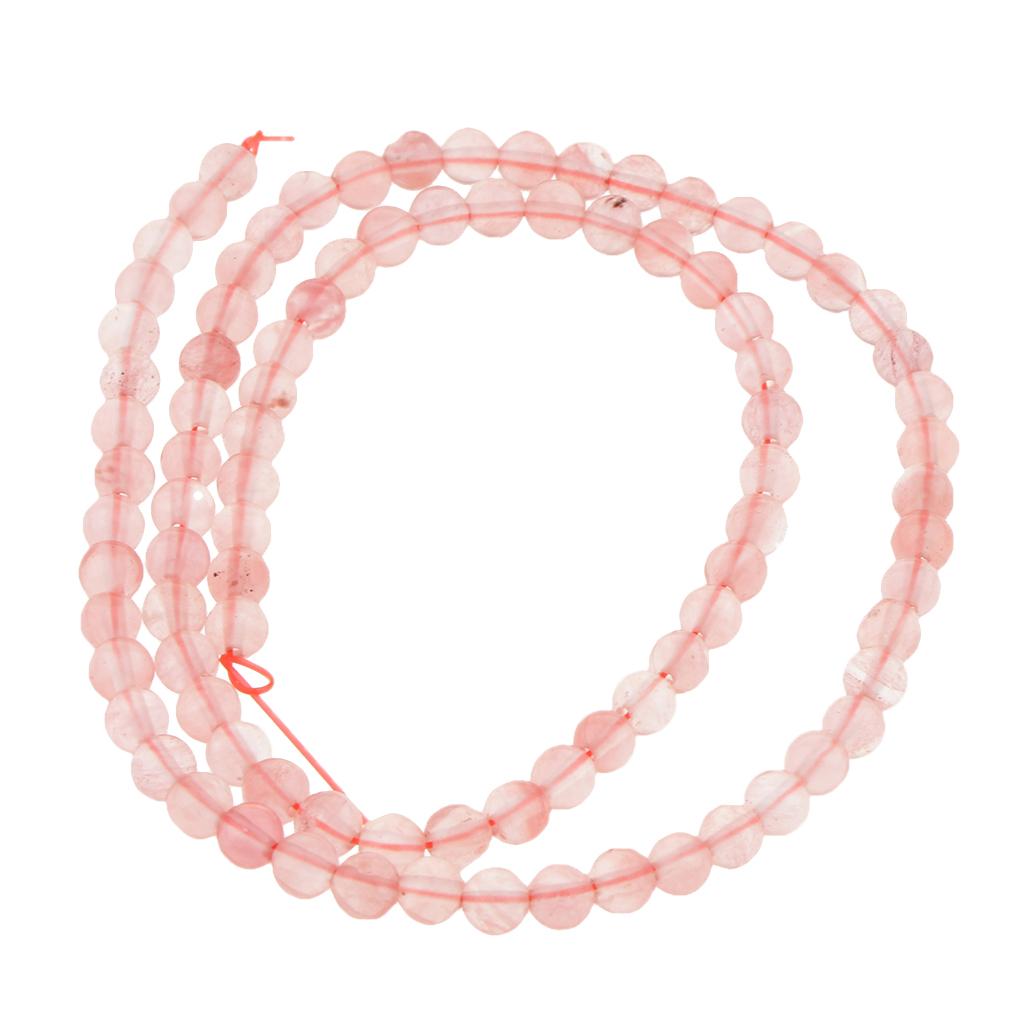 Hand-Made Crystal Gemstone Round DIY Loose Beads Jewelry Making Strands 4mm
