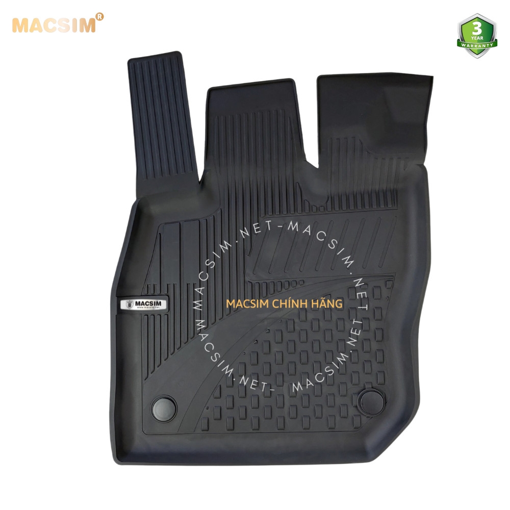 Thảm lót sàn ô tô nhựa TPE Silicon Audi A4 2016+ Black Nhãn hiệu Macsim