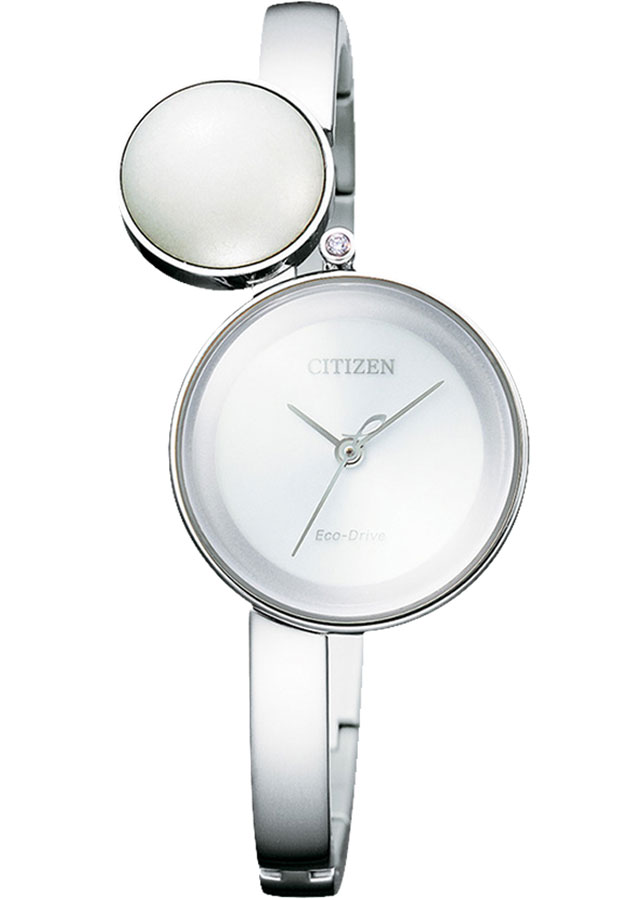 Đồng Hồ Nữ Citizen Đính Kim Cương Dây Thép Không Gỉ EW5490-59A - Mặt Trắng