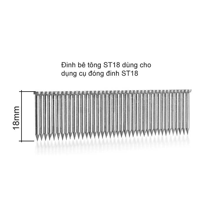 Hộp 800 đinh bê tông ST18 dùng cho dụng cụ đóng đinh thông minh