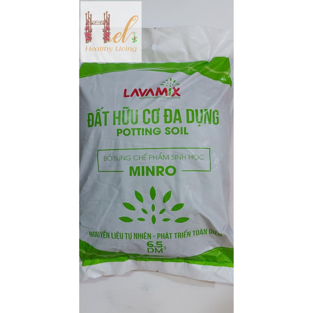 Đất Sạch Đất Hữu Cơ Đa Dụng Lavamix 6.5dm3(2.5 - 2.8kg) Trồng Rau Sạch Hoa Kiểng Bằng Đất Sạch, Xơ Dừa, Phân Bón Hữu Cơ