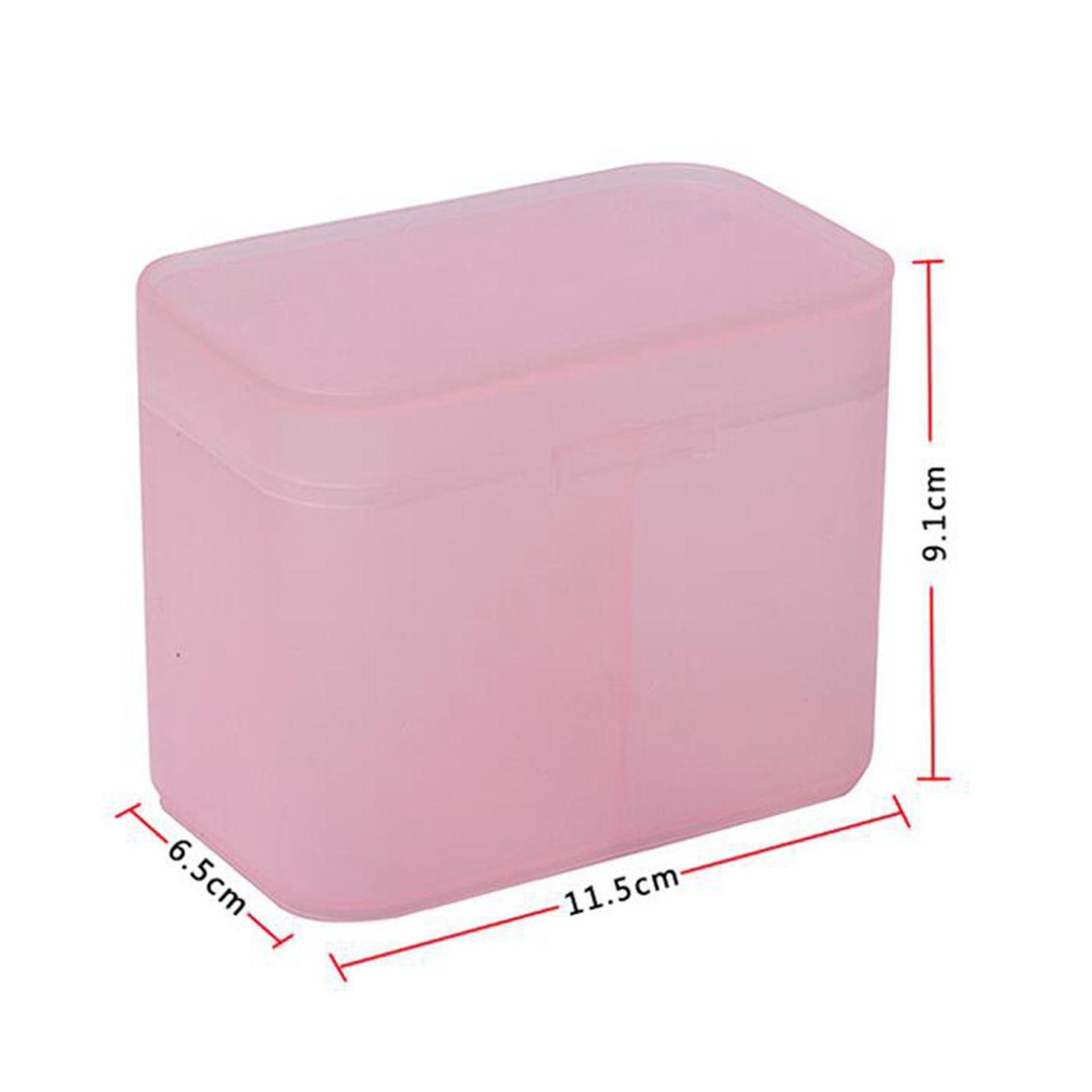 2x Cotton Swab Container Organizer Holder Makeup Pads Storage Box Case