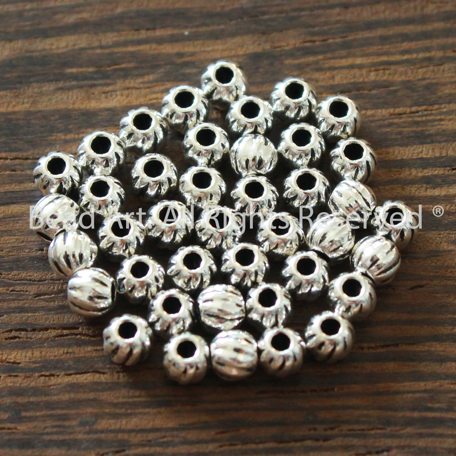 [5 Hạt/10 Hạt] 3MM Charm Bi Tròn Bạc 925 Phối Vòng Tay, Chuỗi Hạt, Trang Sức - Bead Art