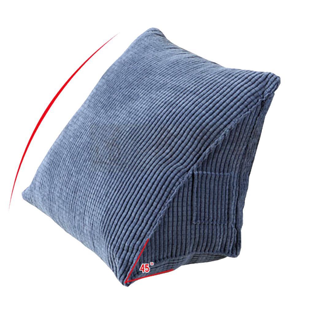 1 Pair Triangular Waist Cushion Lumber Pillow Backrest Pad Office Sofa Decor