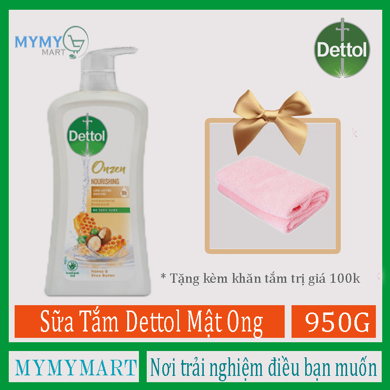 Sữa Tắm Dettol Diệt Khuẩn Bơ Hạt Mỡ và Mật Ong 950G