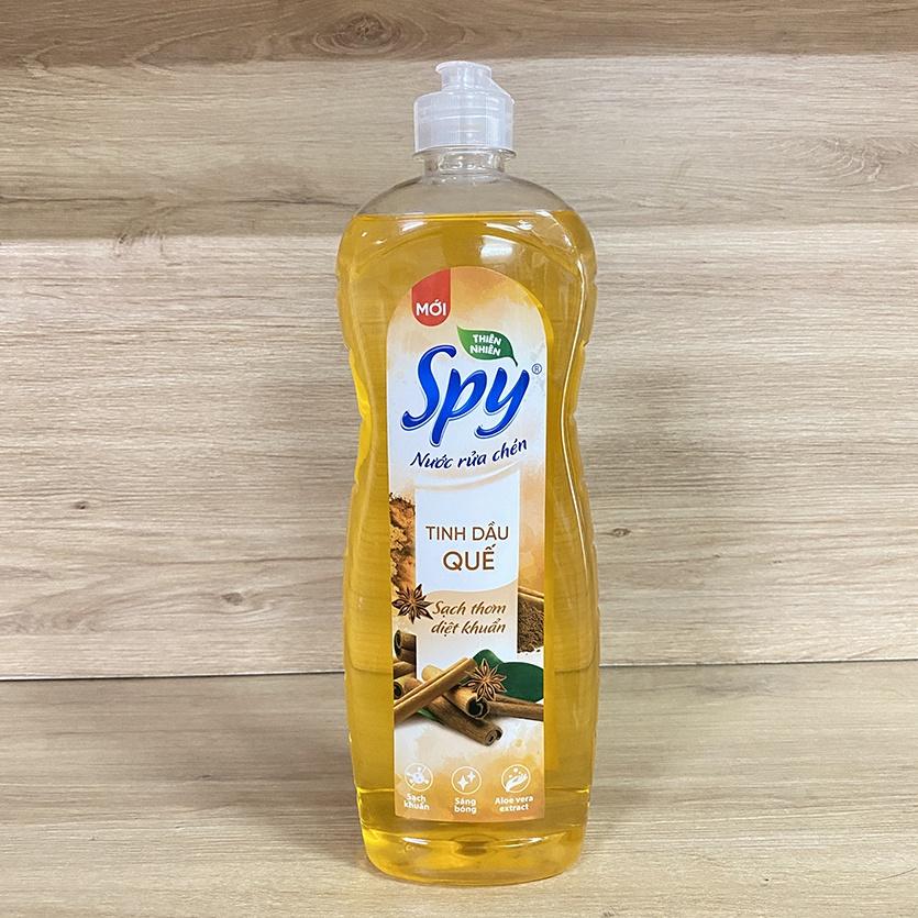 Nước rửa chén bát SPY hương Quế 760 ml thành phần thiên nhiên, an toàn, sạch nhanh dầu mỡ, mùi tanh