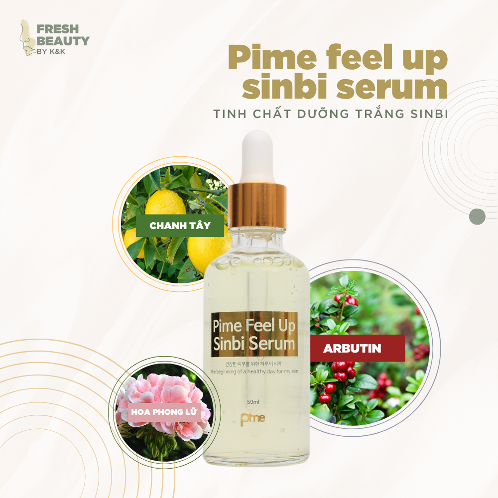 Tinh chất dưỡng trắng Pime Remade Sinbi Serum mờ thâm nám, tàn nhang, dưỡng sáng, chống lão hóa 50ml