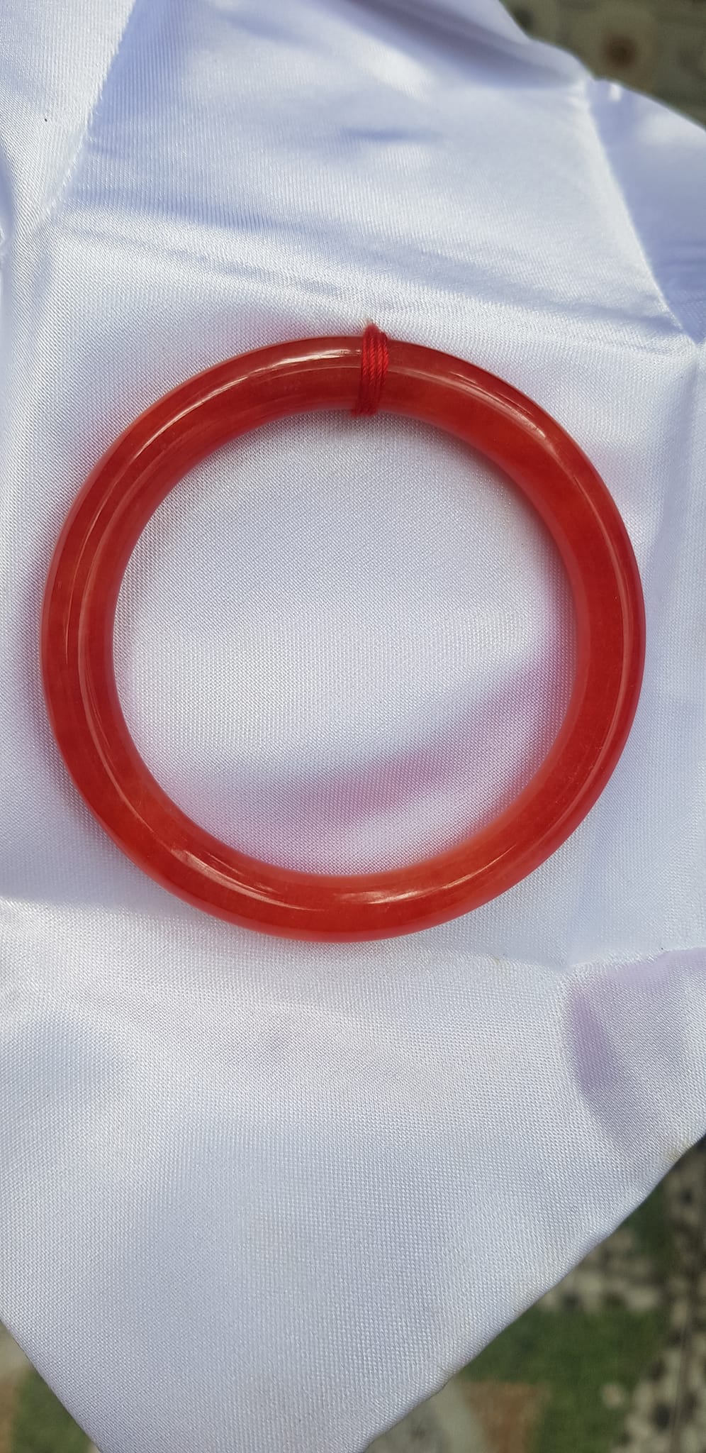 Vòng tay nữ đá Cẩm Thạch Đỏ Đẹp 53mm x cọng 7mm Nữ mệnh hỏa mệnh thổ 52kg - 58kg Hợp mệnh hợp công việc may mắn tốt đeo đẹp tay ạ