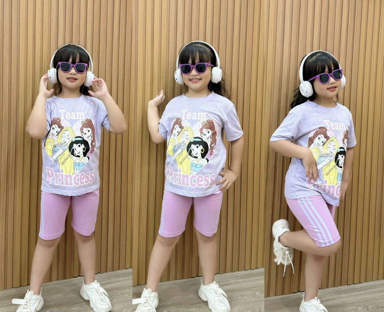Đồ bộ bé gái, Bộ cộc tay cho bé gái mặc nhà đi học đẹp từ 8-40kg chất cotton mềm mịn mát