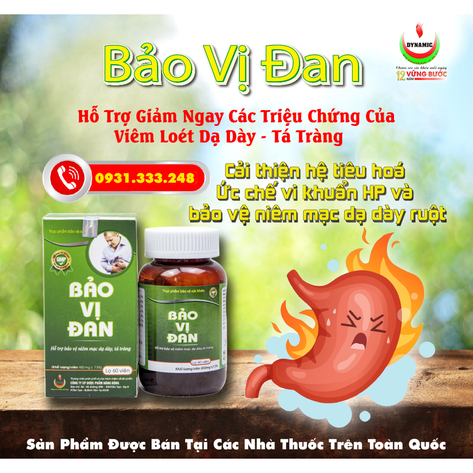 Bảo Vị Đan - Năng Động - Giảm Ợ Hơi, Ợ Chua, Ức chế vi khuẩn HP