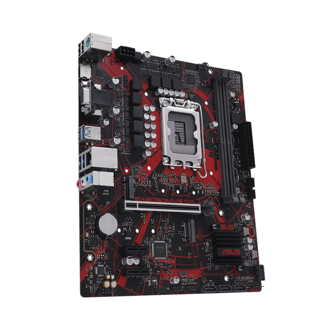 Mainboard ASUS EX-B760M-V5 D4 (Chipset Intel B760, Socket LGA1700, 2x DDR4 64GB, mATX) - Hàng Chính Hãng