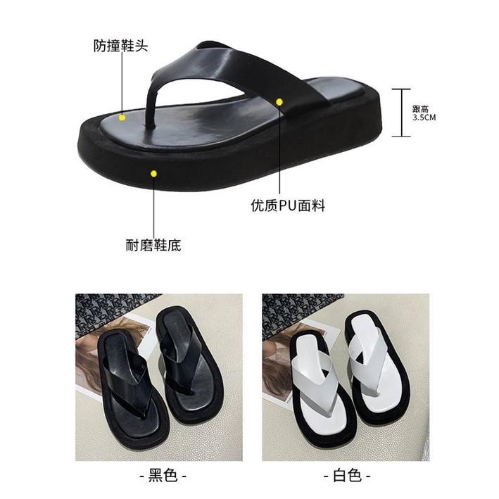 Dép tông xốp 3,5cm quai da mềm bản to BIG SIZE 35-42