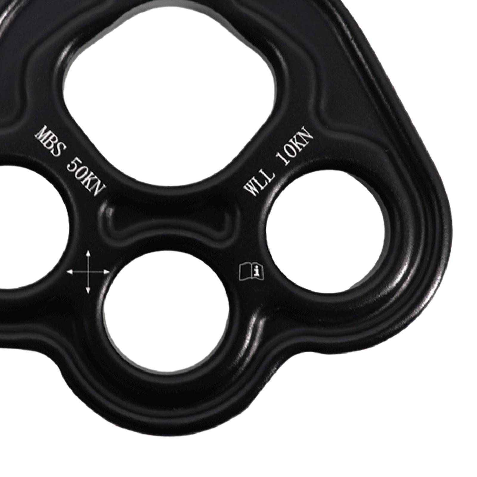 4 Holes Paw Rigging Plate Multi Anchor Point Connector Gear Rope Bearing Anchors Portable Metal Heavy Duty Climbing Equipment