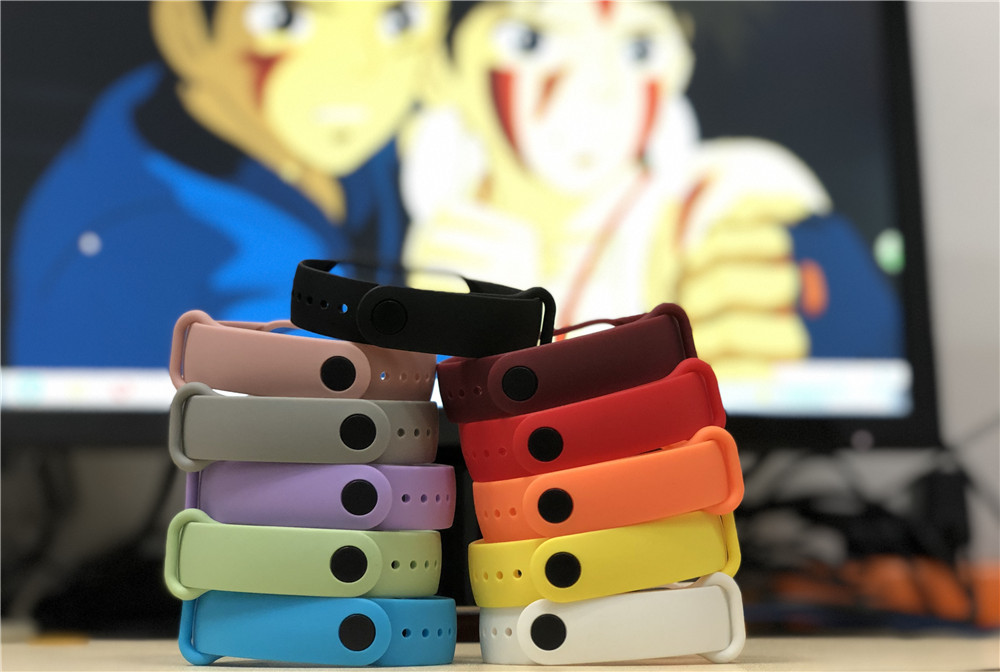 Dây Đeo Thay Thế Cho Vòng Đeo Tay Thông Minh Xiaomi Miband 5 Dẻo TPU chơn màu