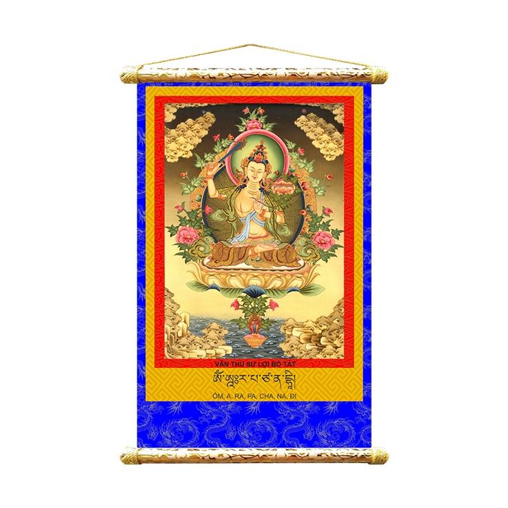 Tranh vải nẹp gỗ, tranh sáo trúc, hình Phật giáo, thangka Tây Tạng, Mandala