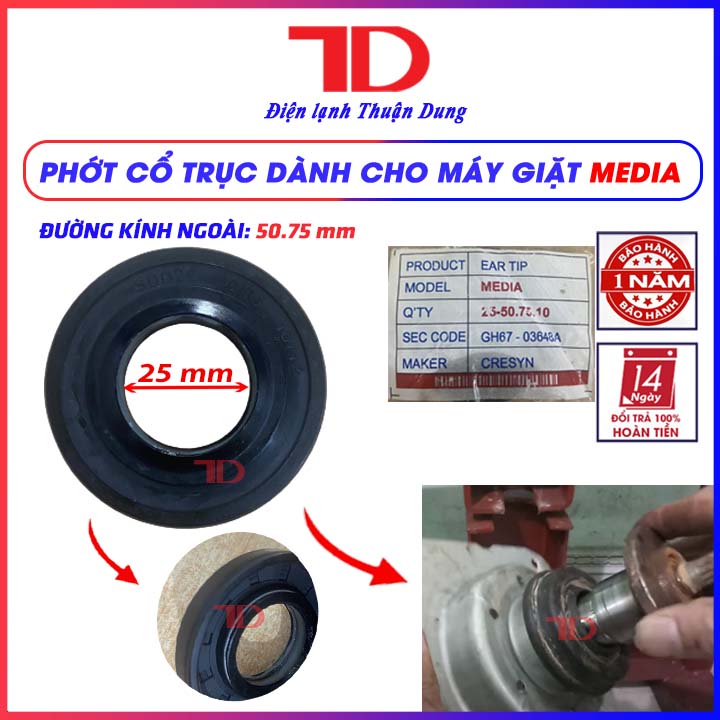 Phớt cổ trục dành cho máy giặt TOSHIBA + MEDIA - Điện Lạnh Thuận Dung