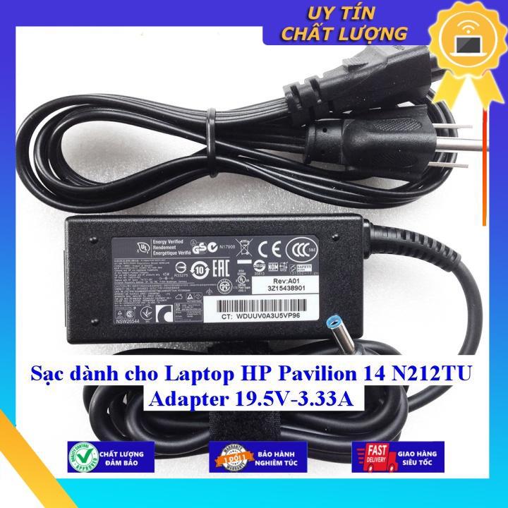 Sạc dùng cho Laptop HP Pavilion 14 N212TU Adapter 19.5V-3.33A - Hàng Nhập Khẩu New Seal