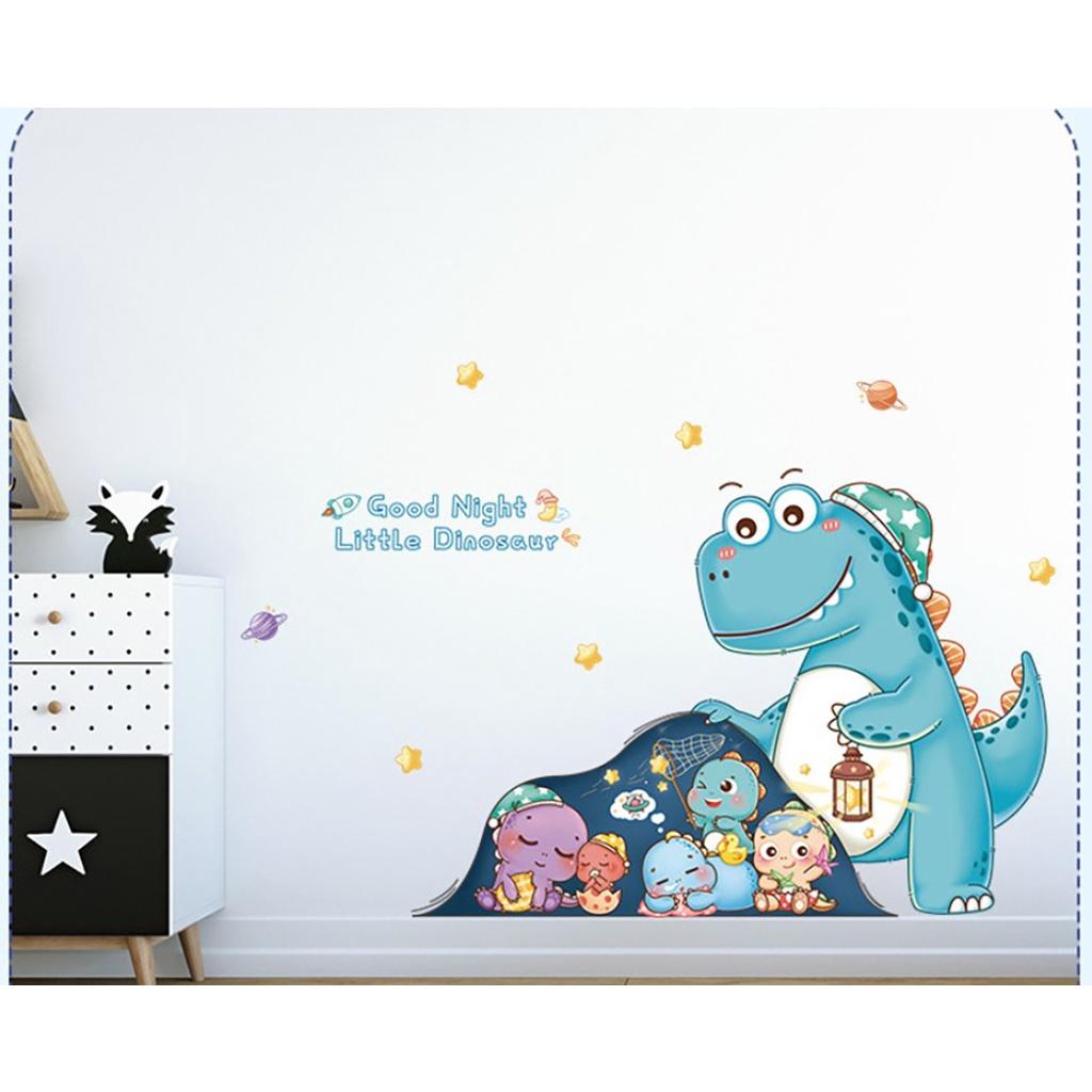 DECAL GIA ĐÌNH KHỦNG LONG CHÚC NGỦ NGON