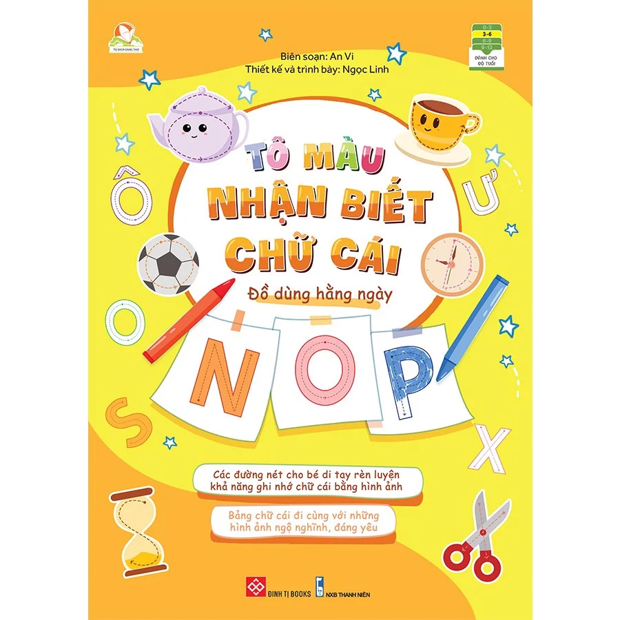 Combo 4 Cuốn Tô Màu Nhận Biết Chữ Cái