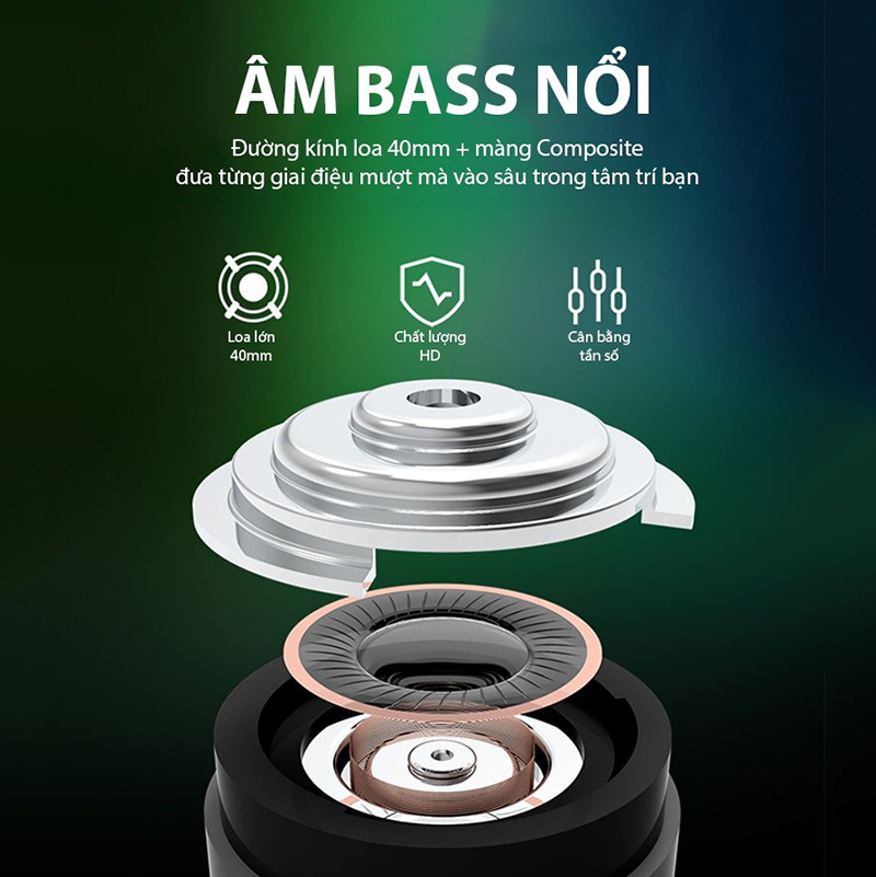 Tai nghe mèo headphone chụp tai bluetooth không dây kèm đèn led bass mạnh có mic