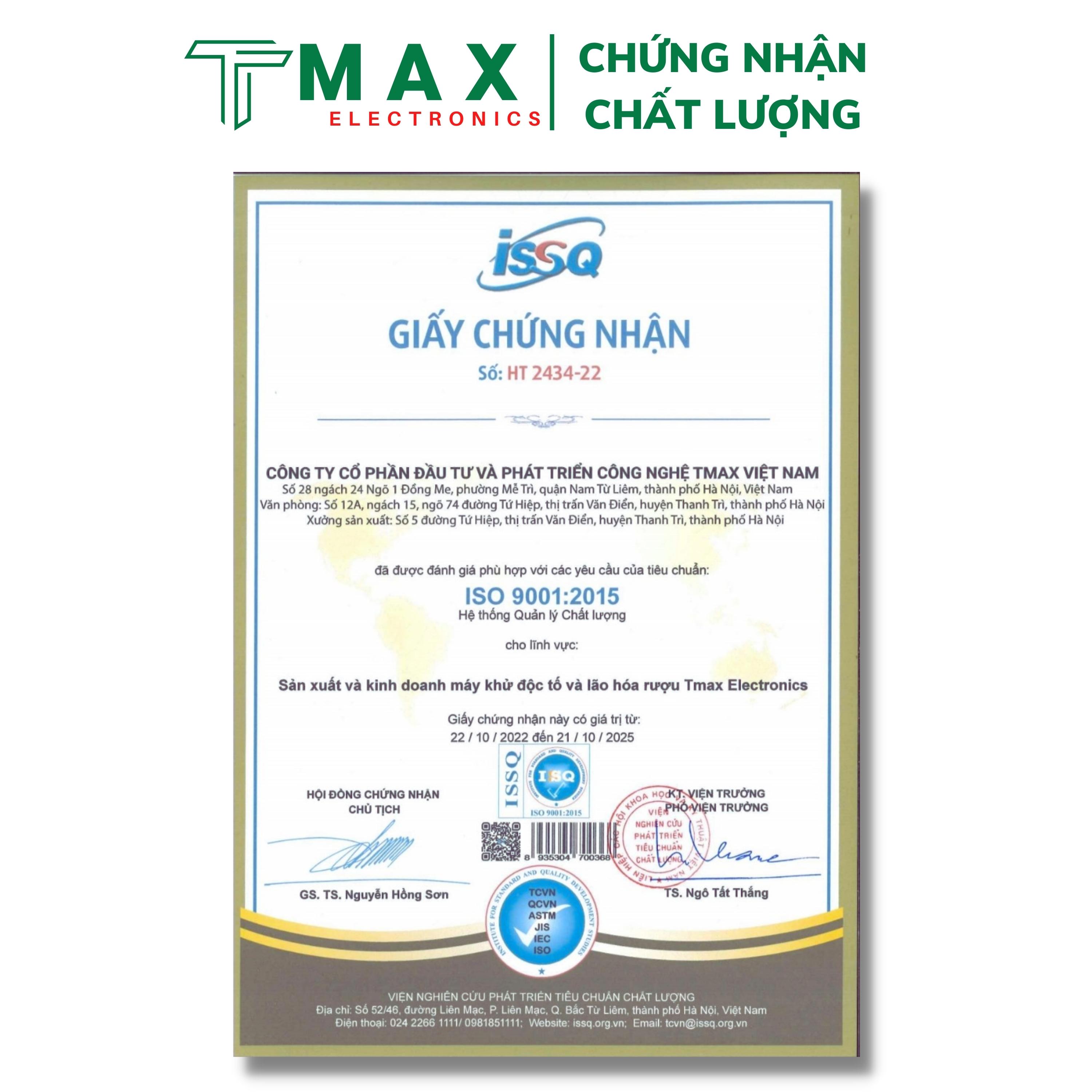 Máy Khử Độc Tố Và Lão Hóa Rượu Tmax Electronics 35L - Hàng Chính Hãng - Bảo Hành 12 Tháng