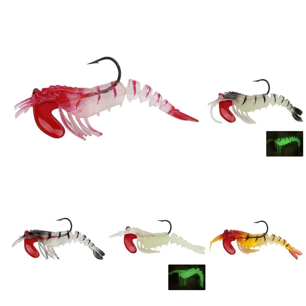 Multi Jointed Shrimp Lure Lifelike Luminous Soft Baits Saltwater Freshwater