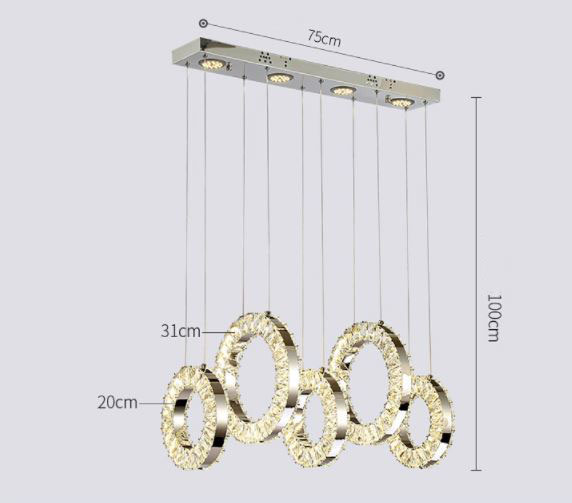 Đèn thả SAINT pha lê cao cấp trang trí nhà cửa sang trọng, hiện đại .