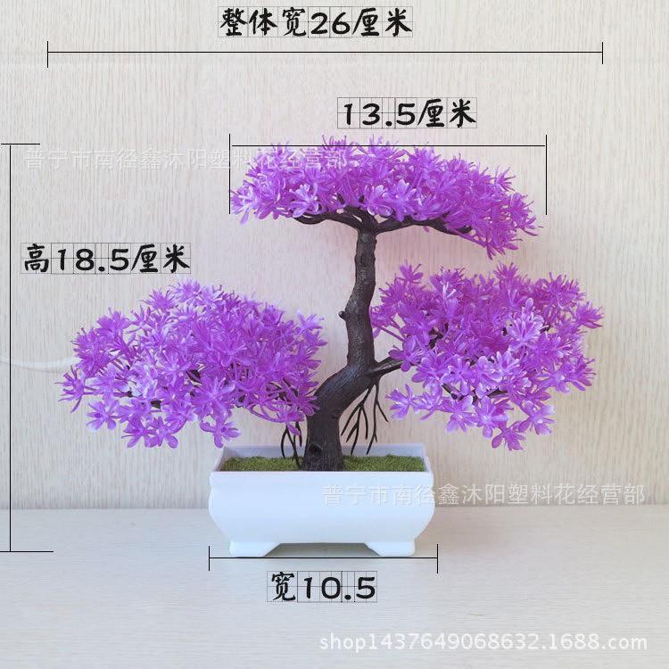 Chậu Cây Bonsai Giả 3 Nhánh Tài Lộc Phú Quý Để Bàn, Để Trang Tri Nội Thất, Phòng Làm Việc (Nhiều Màu).