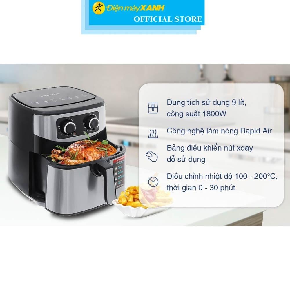 Nồi chiên không dầu Sunhouse SHD4035 9 lít - Hàng chính hãng - Hàng Chính Hãng