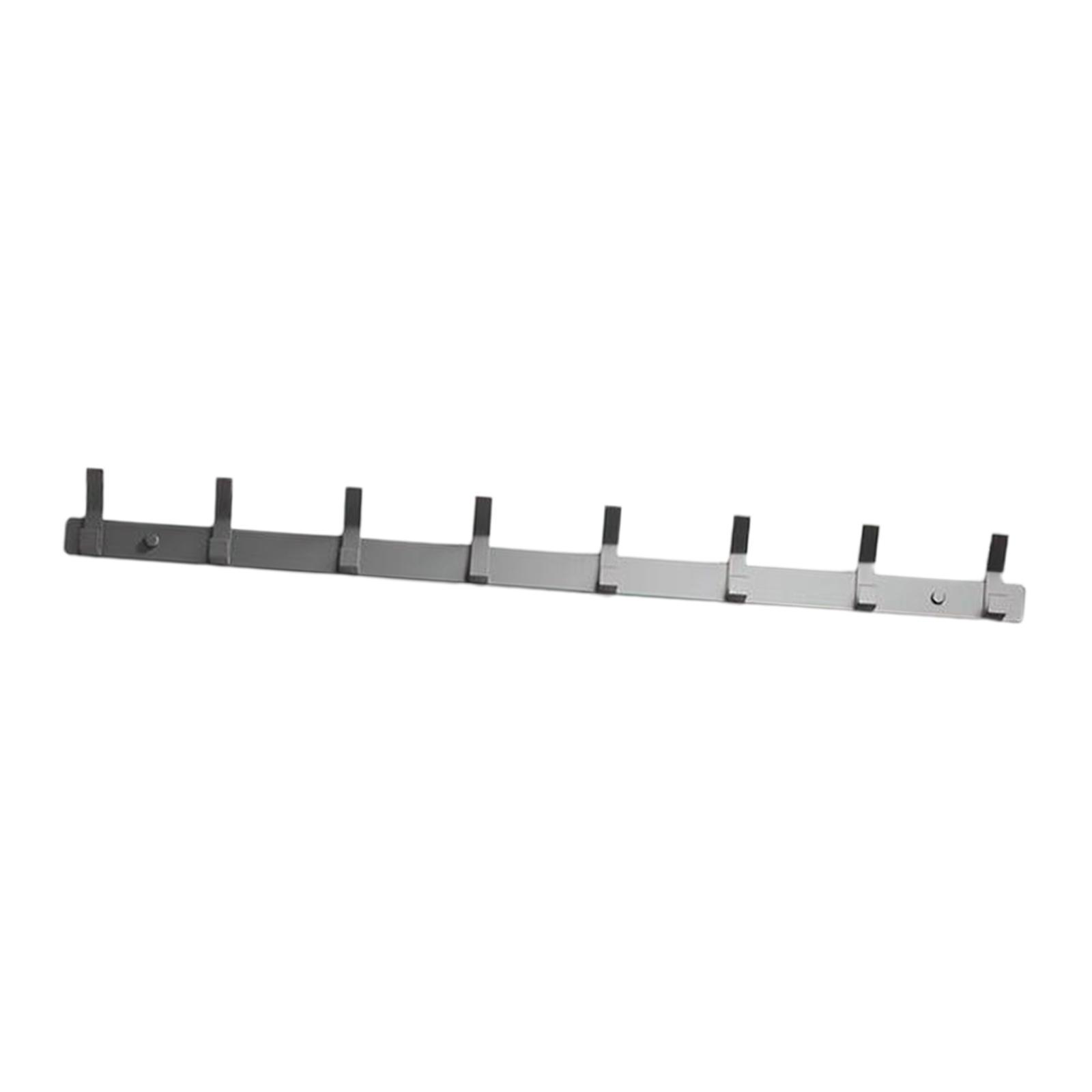 Clothes Wall Rack with 8 Hooks Aluminum Coat Hook Rail for Entryway Hat Coat