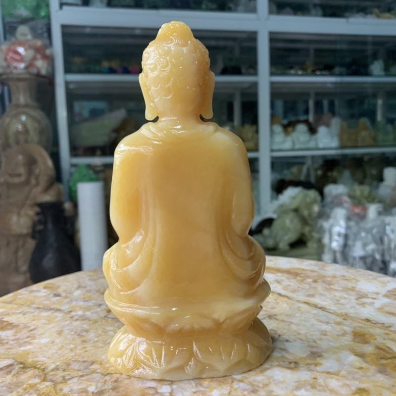 Tượng Phật Bổn Sư Thích Ca Đá Ngọc Hoàng Long - cao 16cm