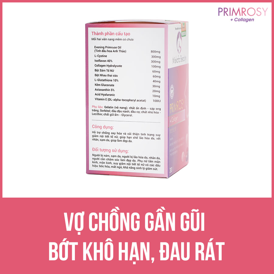 Viên uống nội tiết tố nữ Primrosy Collagen 3 trong 1