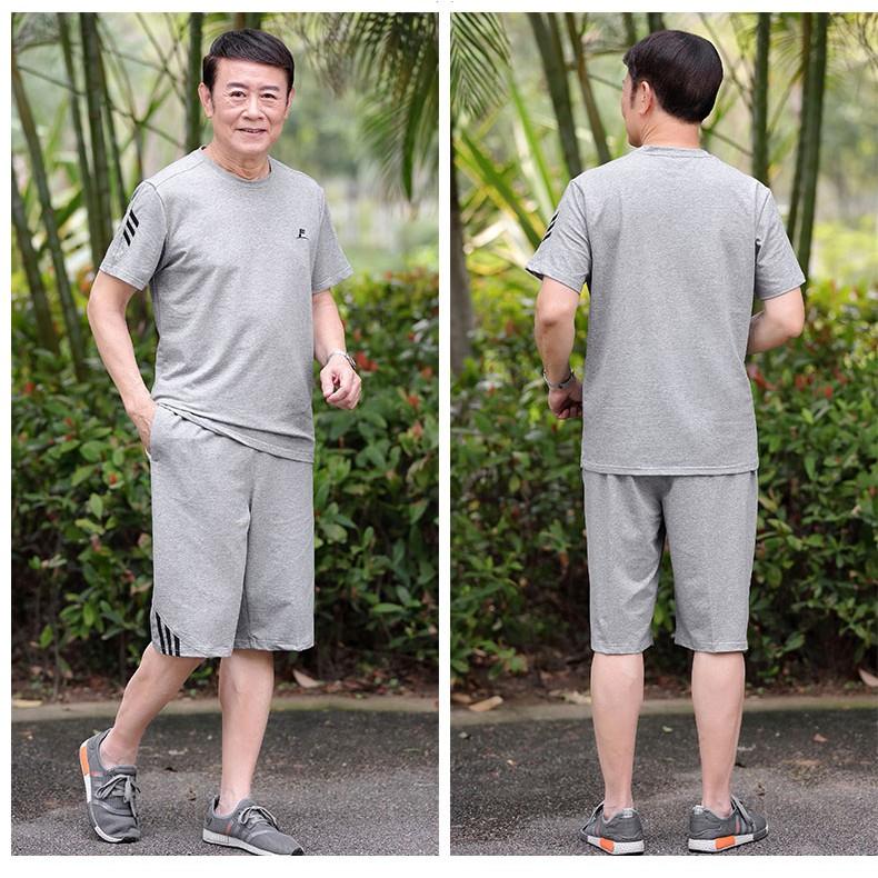 Bộ quần áo mặc nhà trung niên cho ông già, cho bố, bộ thể thao