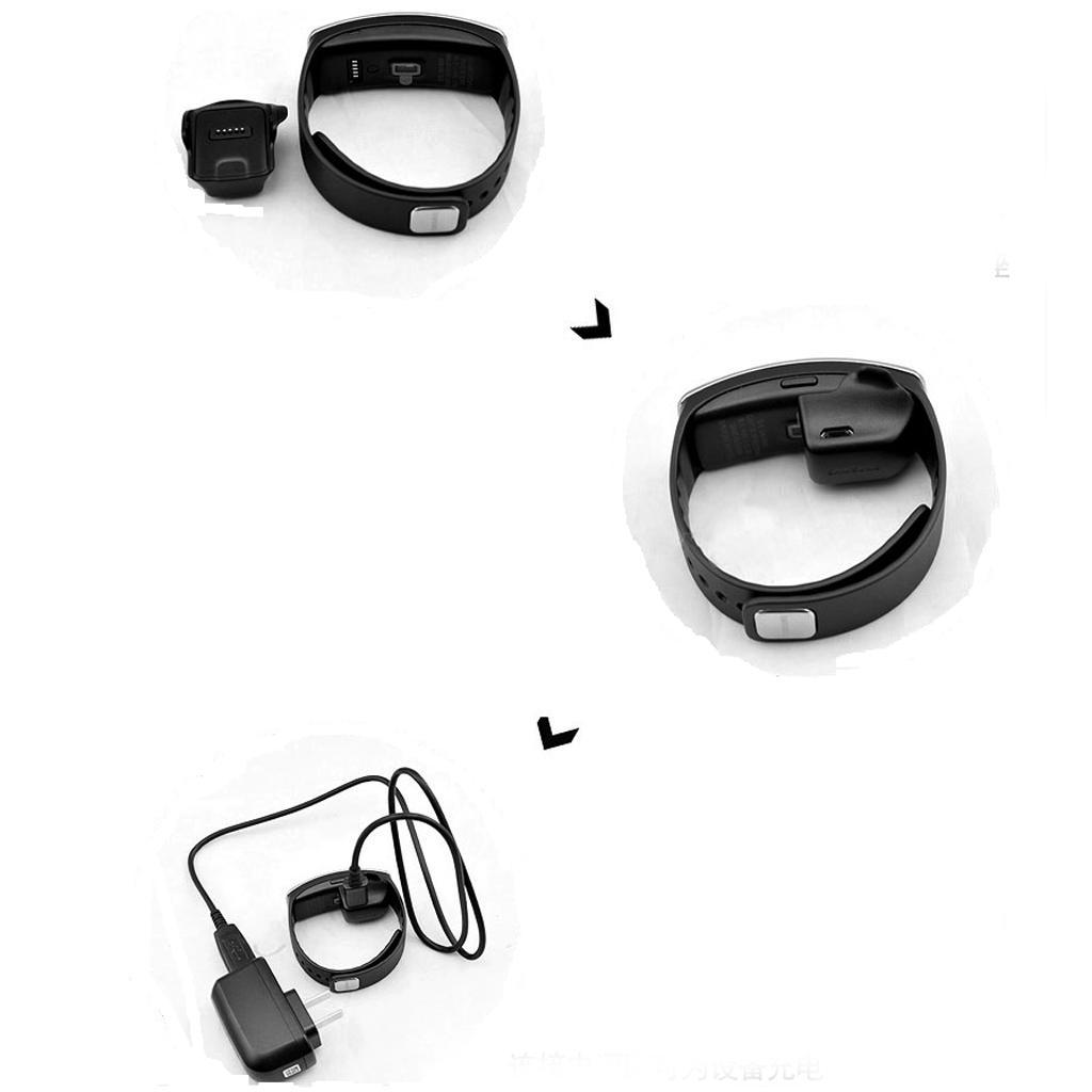 R350 Magnetic USB Charger Dock Station Cradle Adapter for Samsung Gear Fit Smart Watch Black