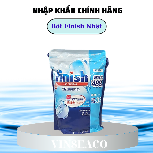 Combo 2 Can Bột rửa bát finish 2,5kg dùng cho máy rửa bát (2.5x2=5kg)