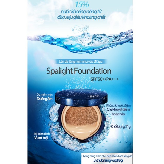 Phấn nước Bbia Spalight Foundation SPF50+/PA 21g(2 màu)