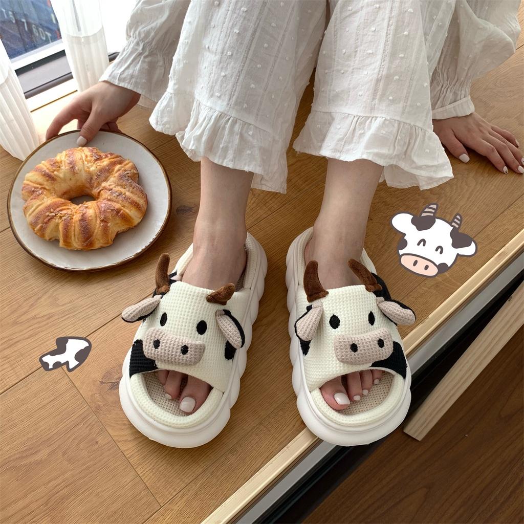 Dép bò sữa, ếch xanh phong cách ulzzang Dép đi trong trong siêu mềm siêu êm