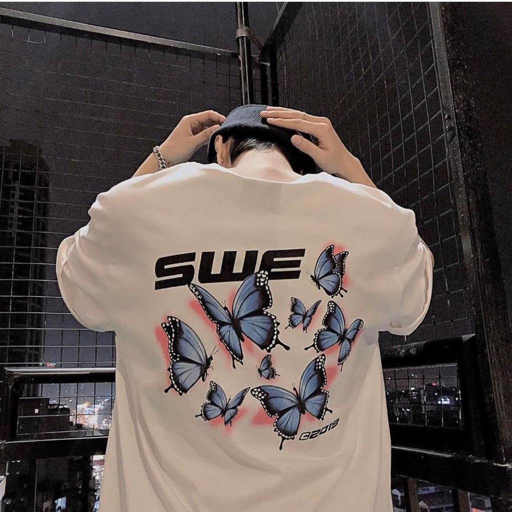 Áo Thun Local Brand Swe Bướm Tay Lỡ Oversize Unisex Full Mạc