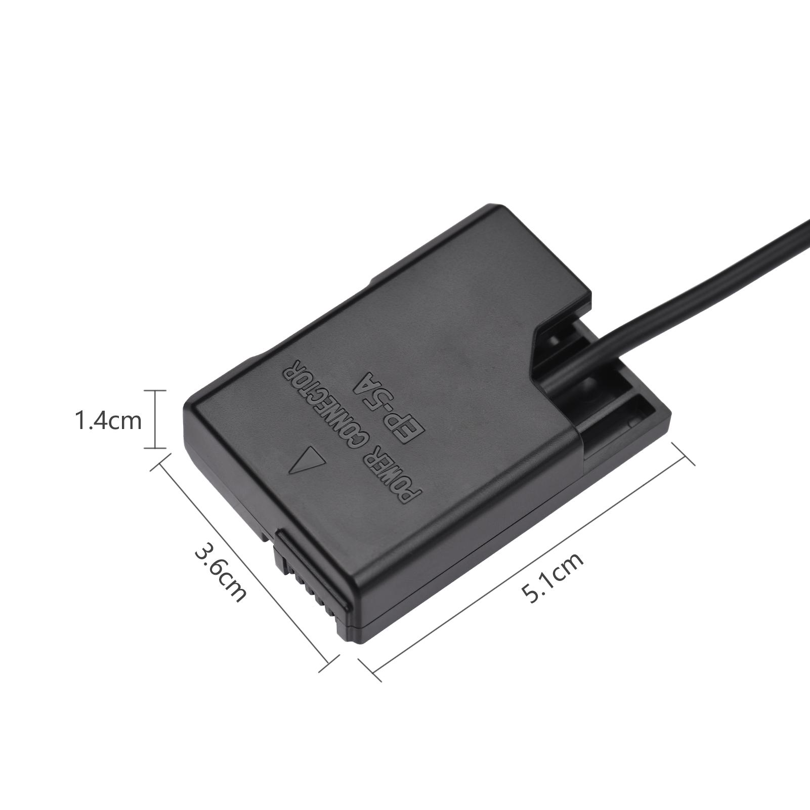 PD USB Type-C Cable to EP-5A Dummy Battery DC Coupler EN-EL14 for Nikon D5600 D5500 D5300 D3200 D3300 D3400 D3500 P7800