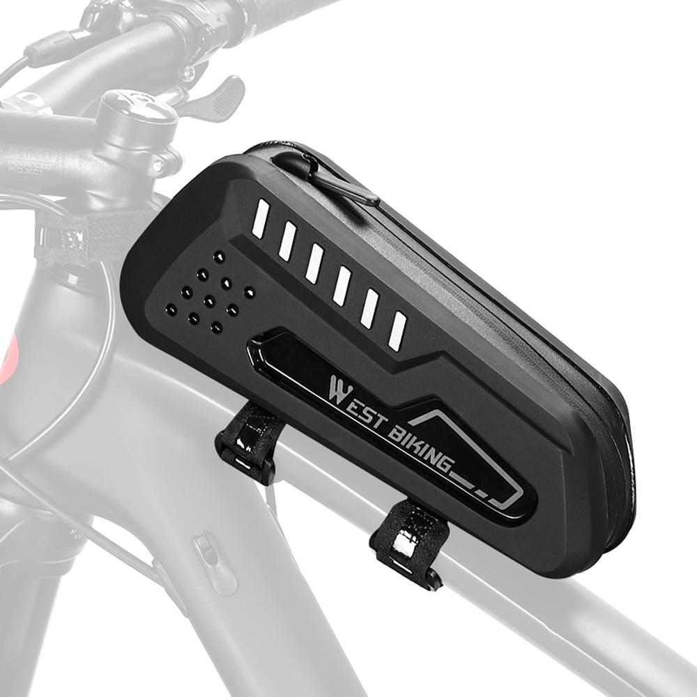 WEST BIKING Bicycle Bag Waterproof Bike Frame Bag Cycling Bag Bicycle Front Tube Frame Bag Road Bike Accessories
