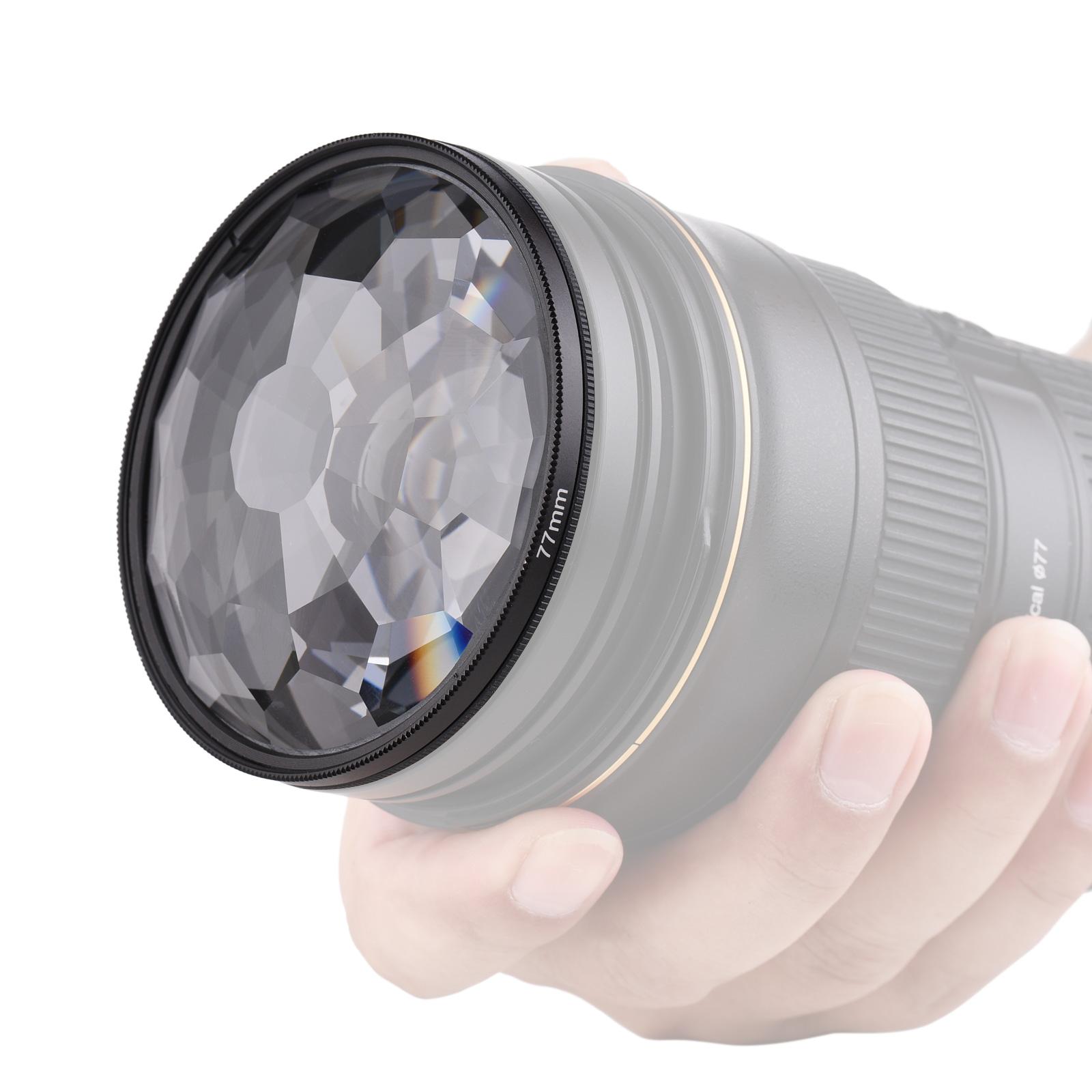 77mm Kaleidoscope Lens Filter Optical Glass Lens Filter Professional Photography Accessory for DSLR Camera